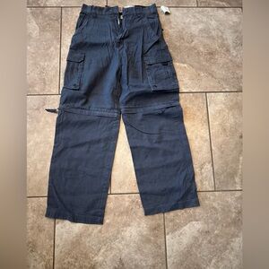 Kids Navy Cargo Pants